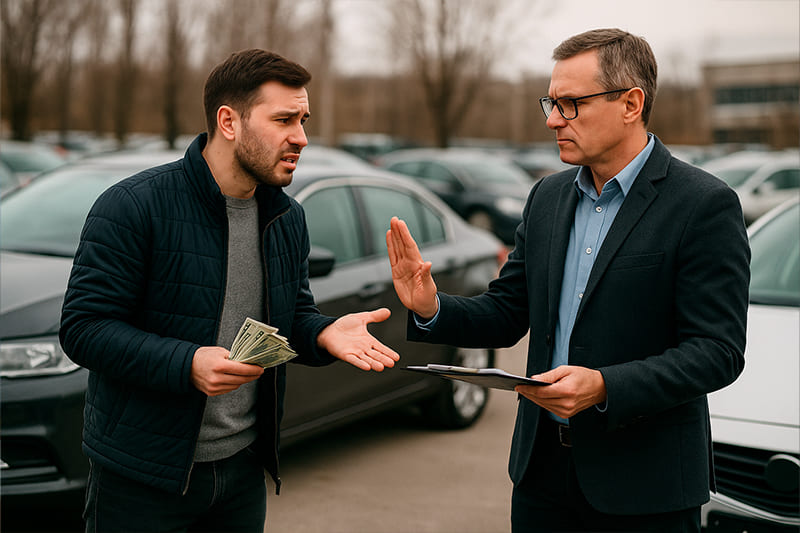 заниження ціни при викупі авто