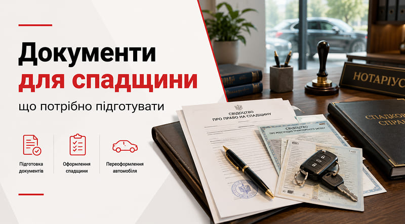 Документи для оформлення автомобіля у спадщину в Україні